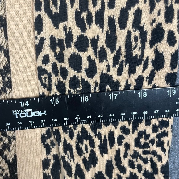 Express Womens Leopard Print Long Sleeve Open Front Cardigan Sweater XS - Picture 9 of 11